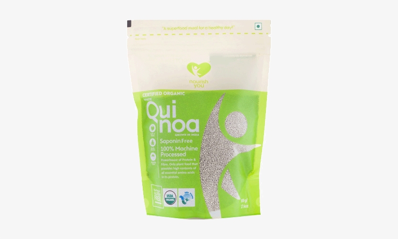 Nourish You Organic White Quinoa, 500gm - Nourish You White Organic Quinoa Seeds Indian, 500g, transparent png