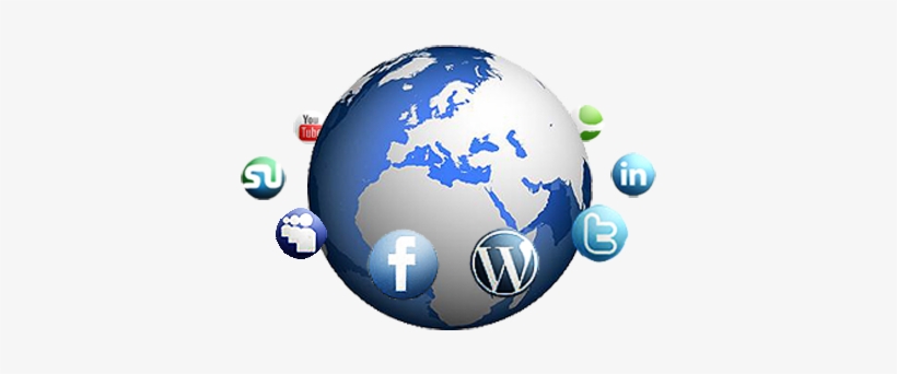 Social Media Platforms Such As Facebook, Twitter And - Globe And Social Media, transparent png