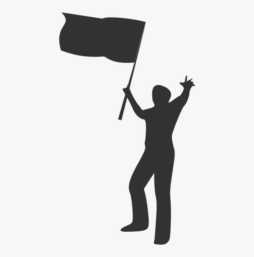 Silhouette Person Flag Of The United Kingdom Raising, transparent png