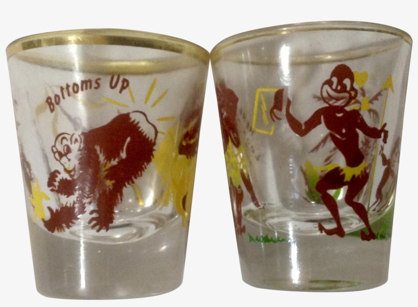 Vintage Rumpus Set Shot Glass Tribal Native Love Here's - Shot Glass, transparent png