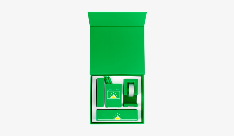 Up Giftbox Open Flat Green - Green, transparent png