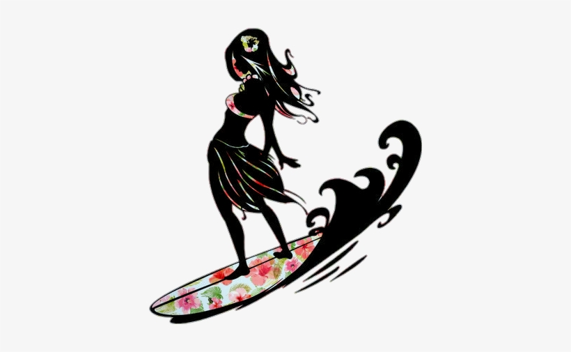 Scleiday Sticker Sticker Surf Girl 392x425 PNG Download PNGkit