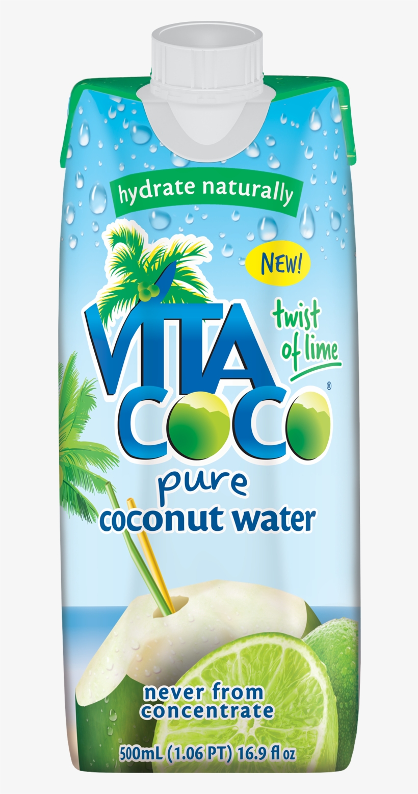 Vita Coco Pure Coconut Water With A Twist Of Lime, - Vita Coco Coconut Water, transparent png