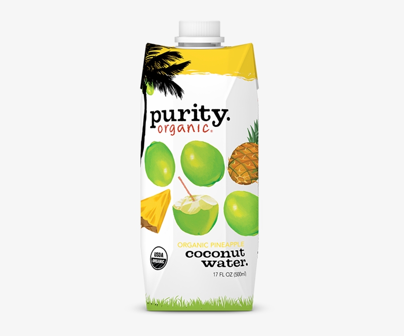 Po Pineapple Coconut Water - Purity Organic Coconut Water, 100% Organic Coconut, transparent png