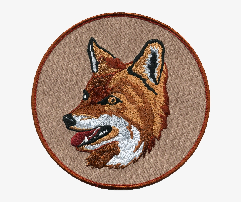 Circle-fox - Embroidery, transparent png