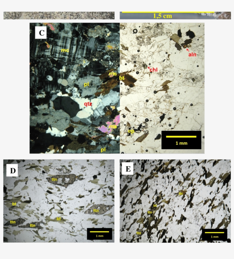 Comum Na Fácies Fina; B) Granodiorito Da Parte Central - Granite, transparent png
