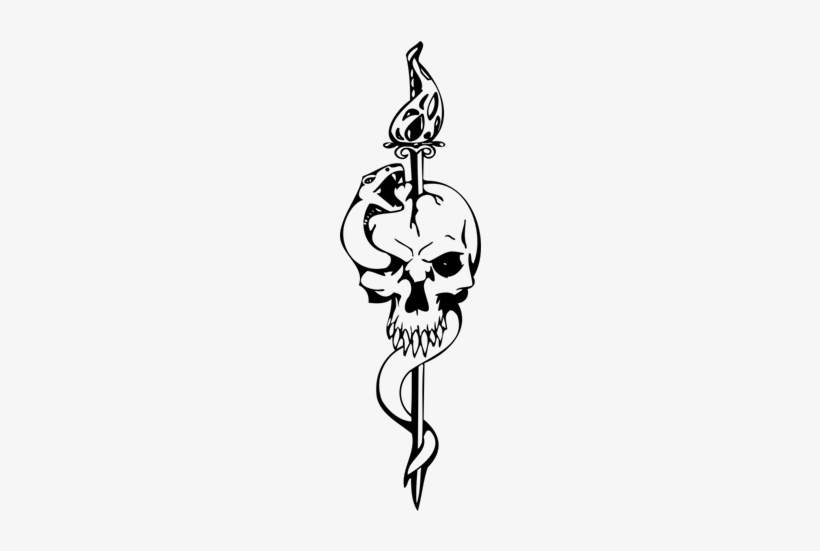 Sword Dagger Tattoo Designs 3 - Dibujos De Espadas Con Serpientes, transparent png