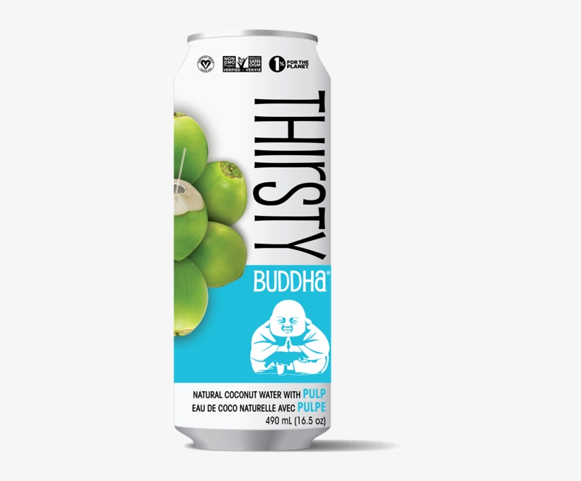 Thirsty Buddha All-natural Coconut Water With Pulp - Thirsty Buddha Sparkling Coconut Water, transparent png