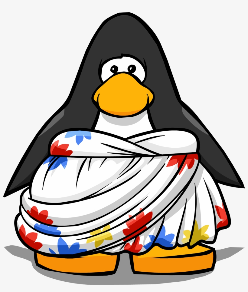 A Slash Of Summer Dress Player Card - Club Penguin In Dress, transparent png