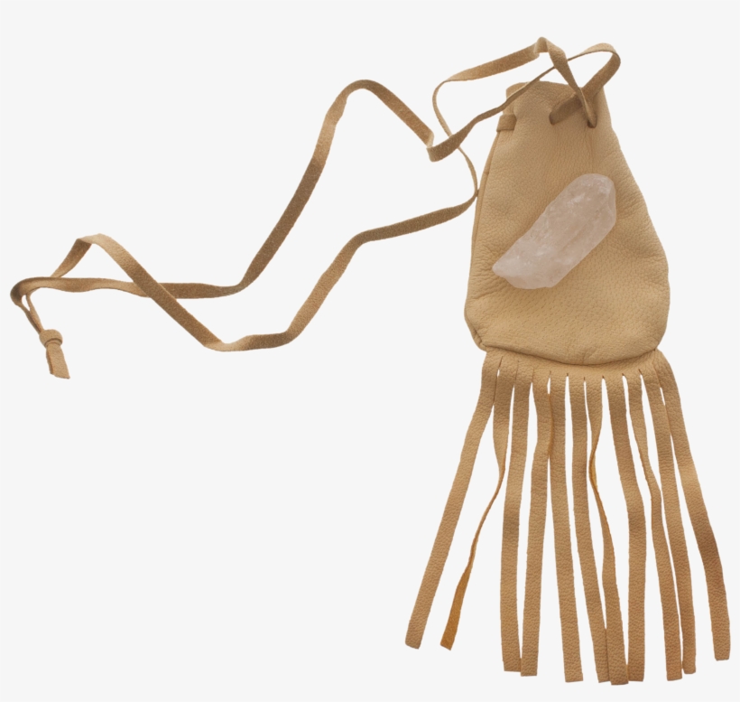 Treasure Pouch And Quartz Crystal - Quartz, transparent png