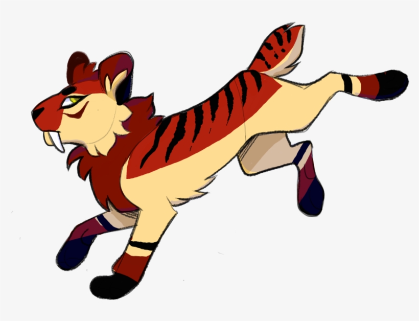 Design Notes Reference • He Is A Saber Toothed Tiger - Cartoon, transparent png