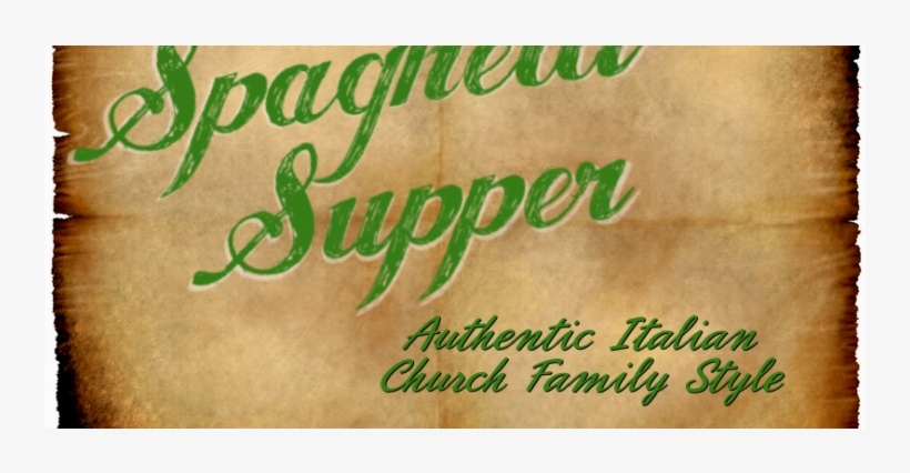 Spaghetti Supper - Calligraphy, transparent png