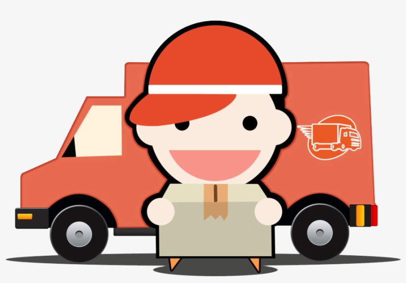 Car Clipart Cartoon Courier Courier Cartoon Png - Shipping Cartoon, transparent png