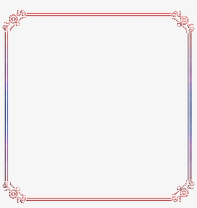 Gradient Bevelled Frame - Square Frame Png, transparent png