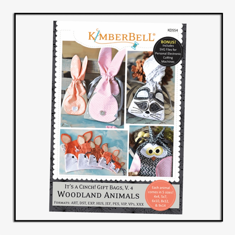Kimberbell Designs The Jeanette Zipper Pouches Large, transparent png