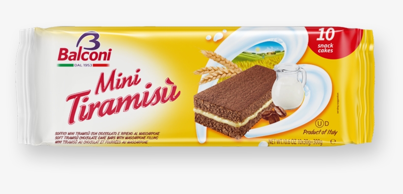 Discover Our Figures - Balconi Mini Tiramisu' - Pack Of 10 X 1.05 Oz = 10.5, transparent png