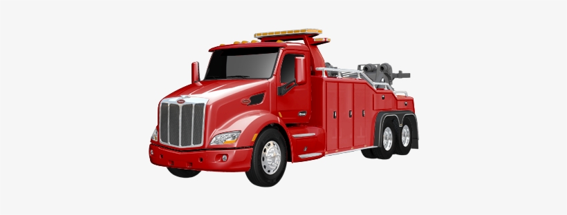 Peterbilt Wrecker Red - Trailer Truck, transparent png
