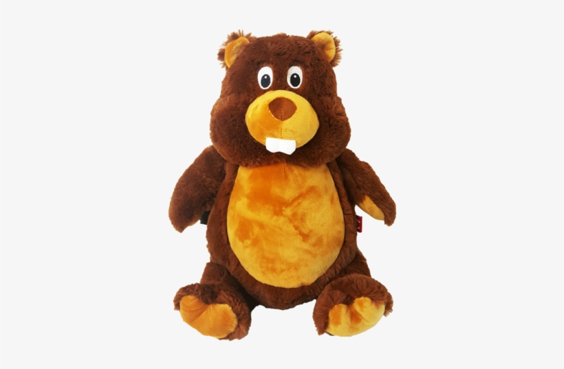 Beaver - Personalised Stuffed Beaver With Embroidered Initials, transparent png