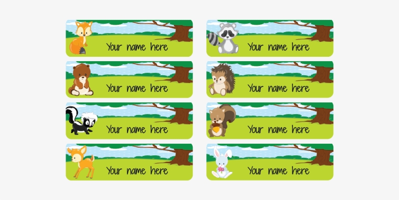 Waldtiere Danken Ihnen Zu Kardieren Karte, transparent png