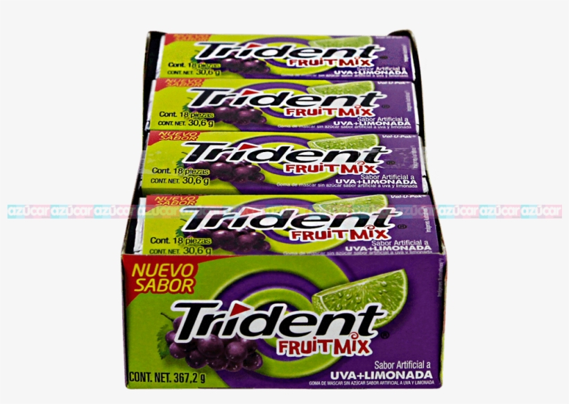 Adams Trident 18s Valupack Uva Limonada 12/12 Adams - Trident Mix Canela + Hortelã Com 5 Unidades, transparent png