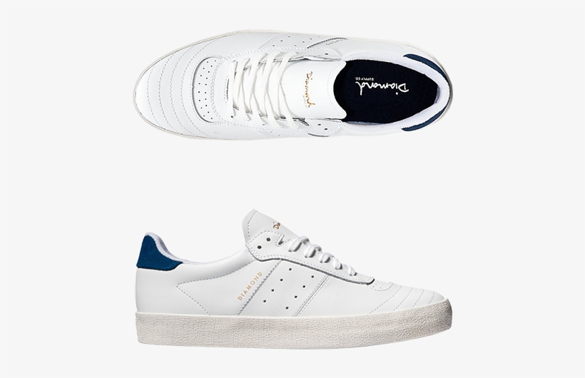 Diamond Barca White Skate Shoes - Diamond Supply Co, transparent png
