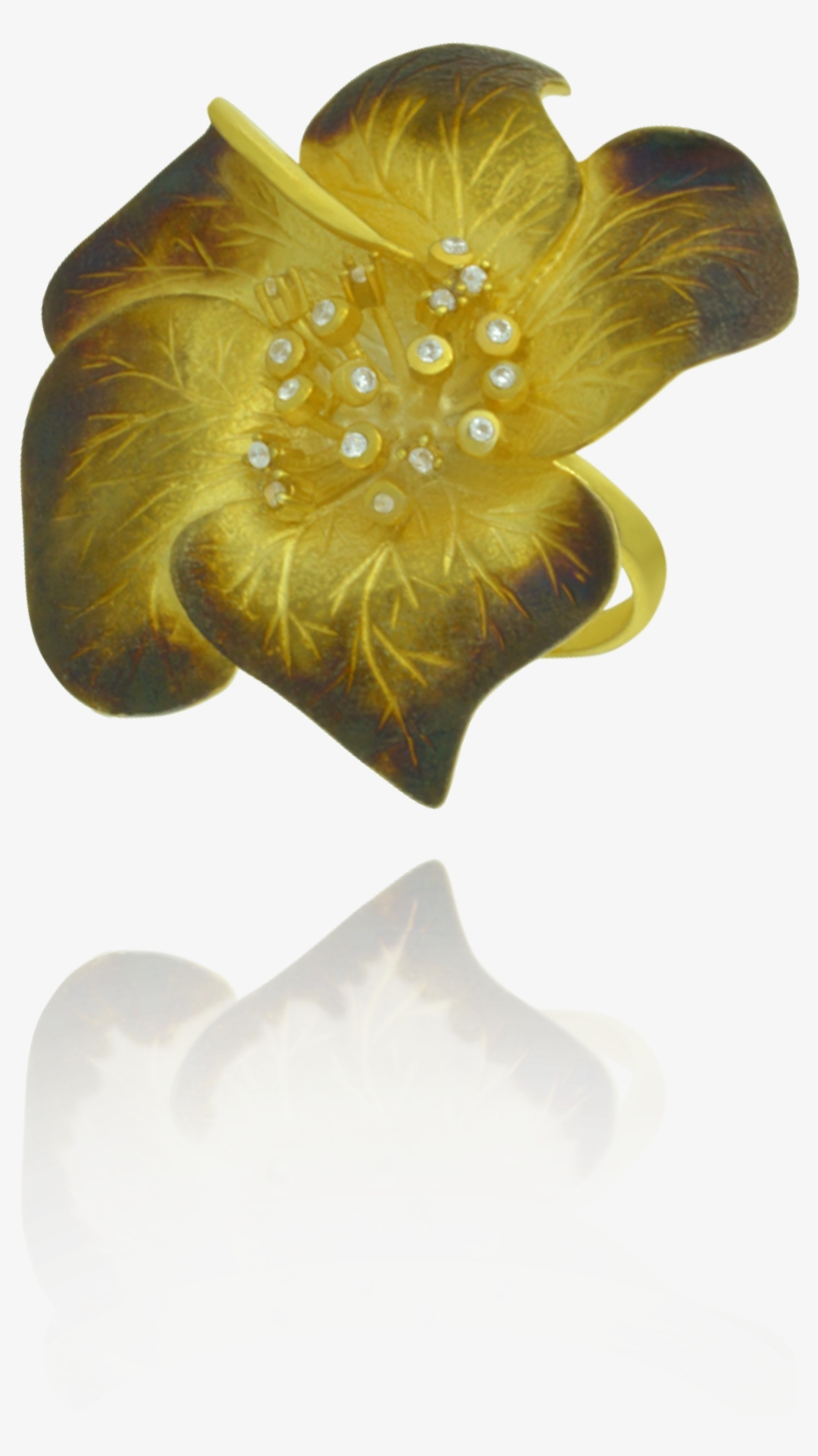 Ember Magnolia Flower With Sparkling Center Ring - Artificial Flower, transparent png