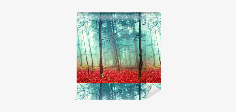 60 X 60 - Mystic Autumn Trees - Metal Print - 4 Panel, transparent png