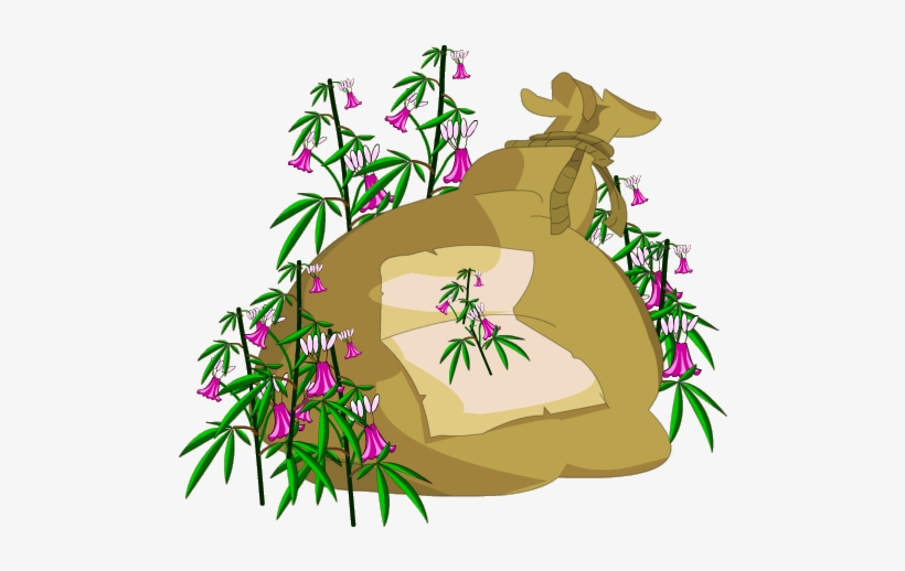 Sack Of Hemp Flowers - Illustration, transparent png