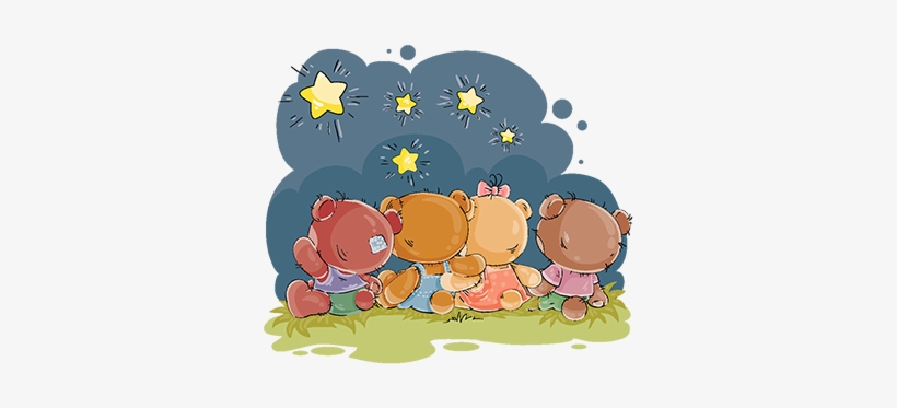 Clip Art Illustration For Greeting Card With Teddy - Cartoon Teddy Bears, transparent png