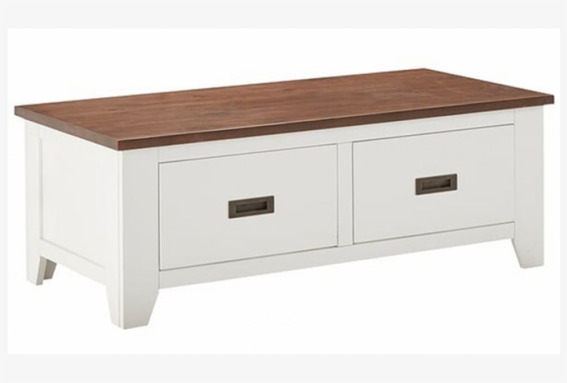 White And Wood Stain Coffee Table, transparent png