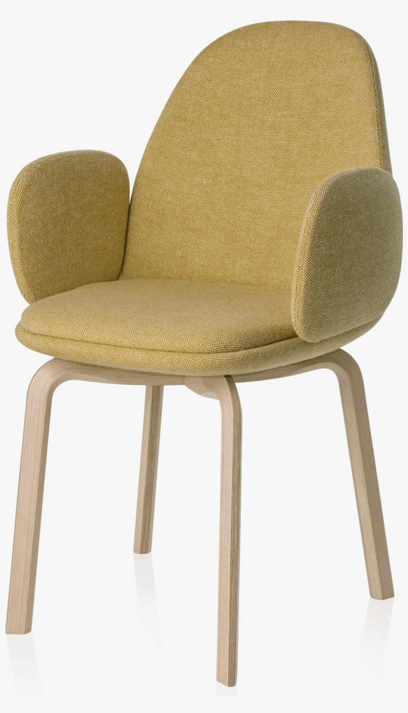 Sammen Armchair Jaime Hayon Wooden Legs Yellow - Sammen By Fritz Hansen, transparent png