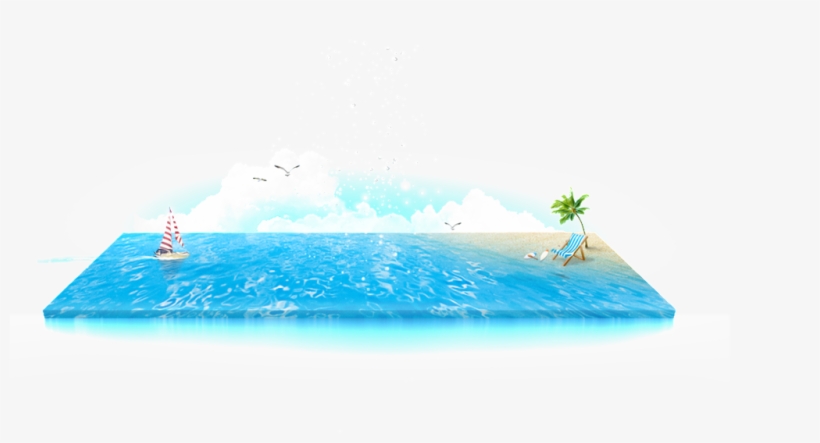 Beach Cartoon Transparent - Beach, transparent png