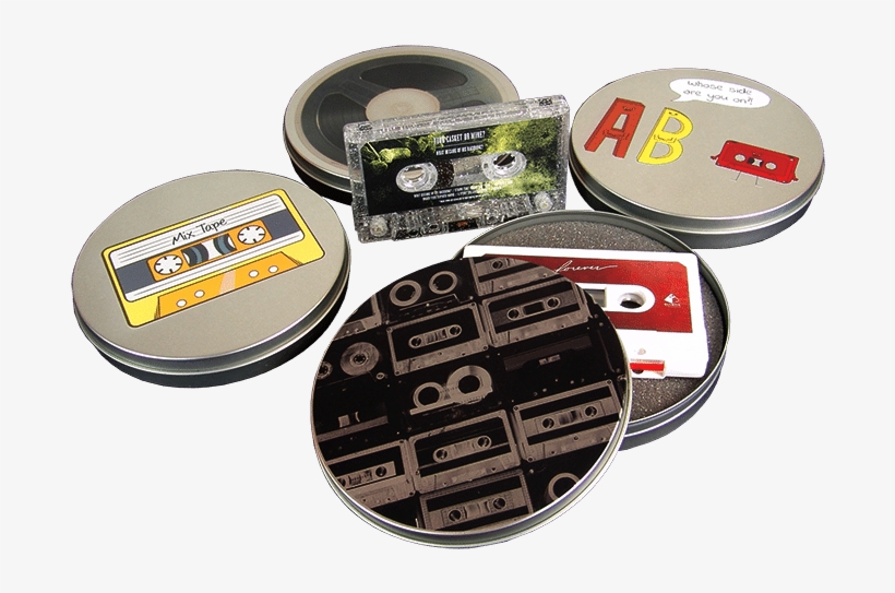 Cassette Tape Metal Circular Tins - Cassette Tape, transparent png