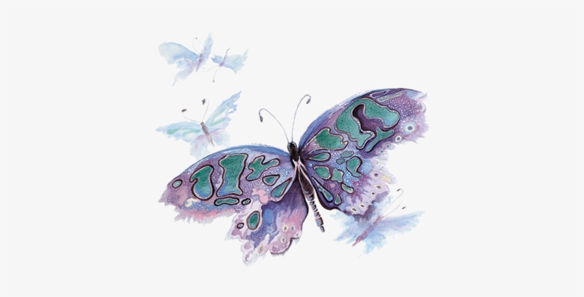 Watercolor Butterfly - Pink And Purple Watercolor Butterfly, transparent png