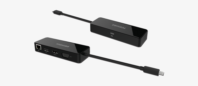 Toshiba Usb-c To Hdmi/vga/lan With Power Delivery - Toshiba Usb C To Hdmi Vga Adapter, transparent png