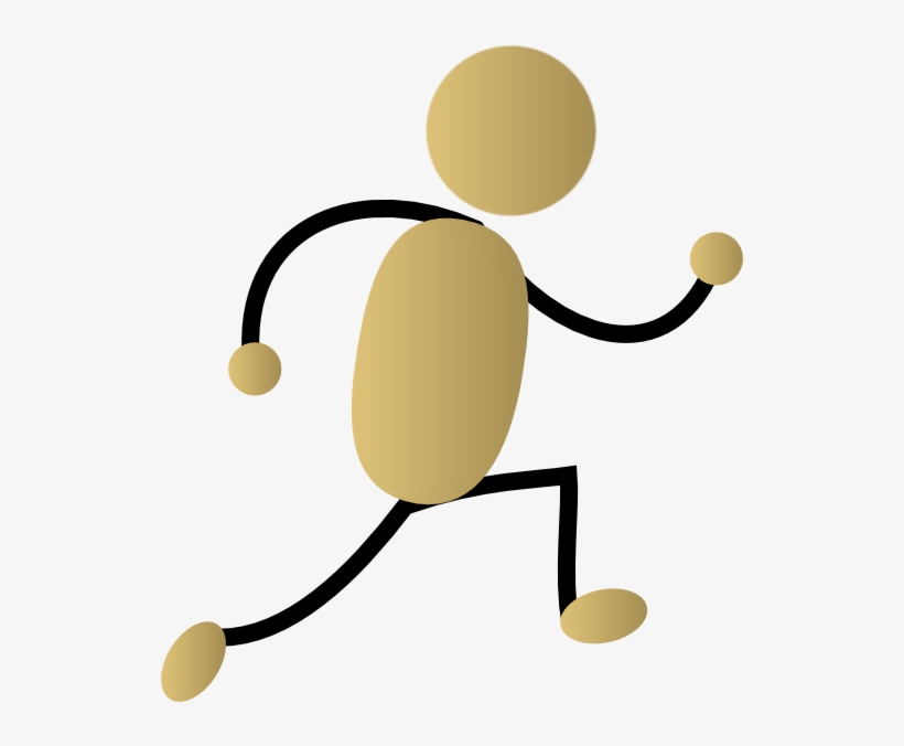 Runner Silhouette Png Golden Jogging - Jogging Clipart, transparent png