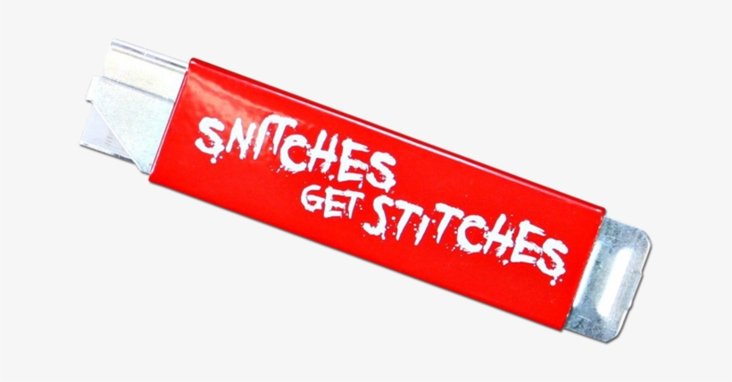 'snitches Get Stitches' Box Cutter - Snitches Get Stitches Box Cutter (5 Pack), transparent png