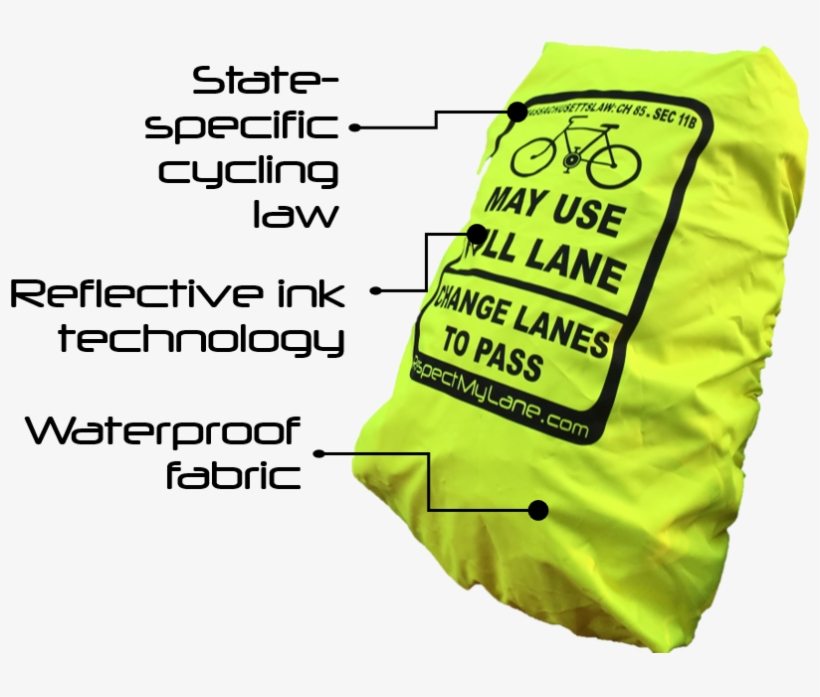 Details Of Front Of Reflective Waterproof Cycling Backpack - Cycling, transparent png