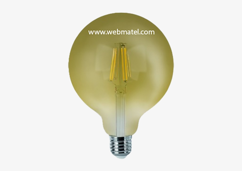 Bombilla Led E27 Globo G125 Vintage Filamento 360º - ✅ Bomb.led Filament.estand.clara E27 6wca, transparent png