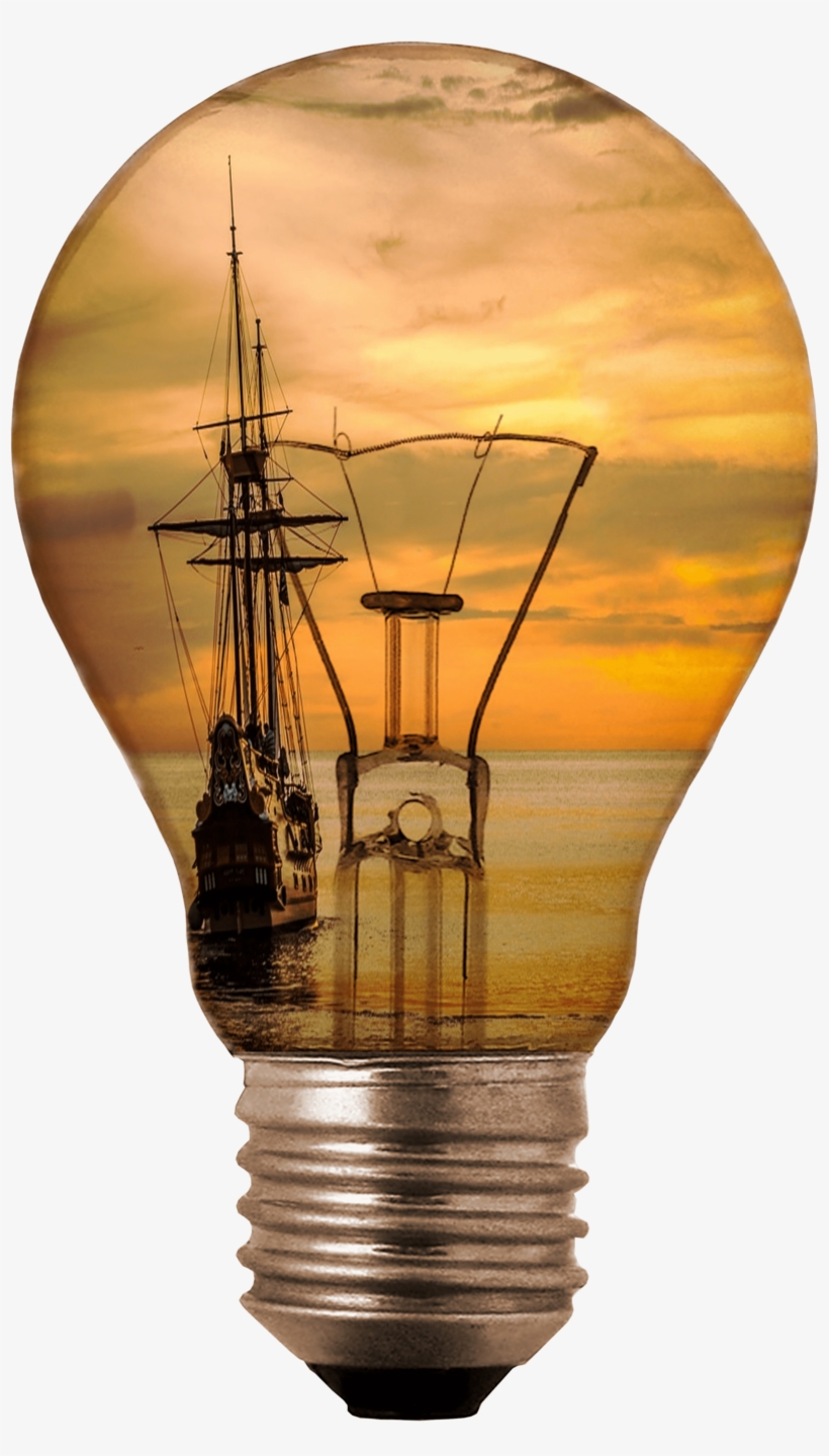 Fotomontaje, Bombilla De Luz, Inspiración, Energía, - Bola Lampu, transparent png