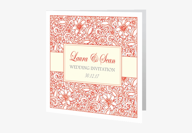Wedding Day Invite Winter Wedding Lace Red Grey 3d - Wedding, transparent png