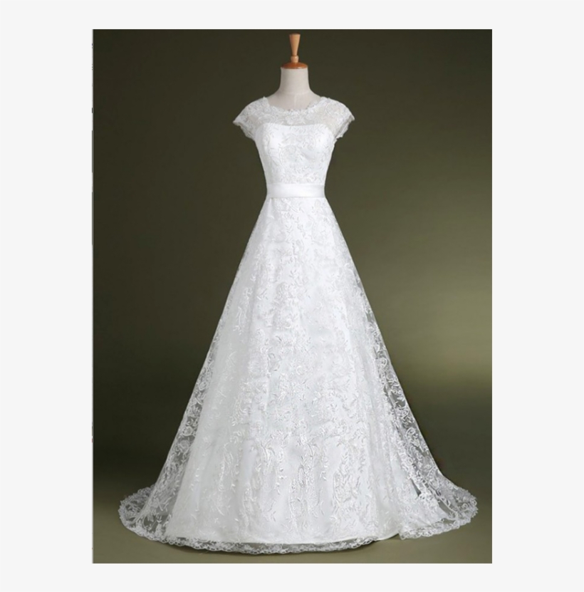 White Wedding Dress, Lace Wedding Dress, Lace White - Wedding Dress, transparent png