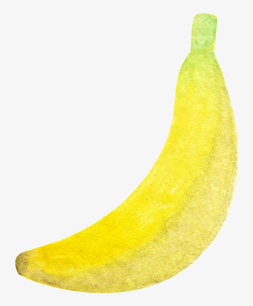 Pintado A Mano De Acuarela Un Plátano Fruta Png Transparente - Saba Banana, transparent png