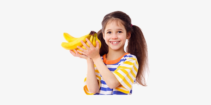 Una Niña Sosteniendo Plátanos - Niña Comiendo Platano, transparent png