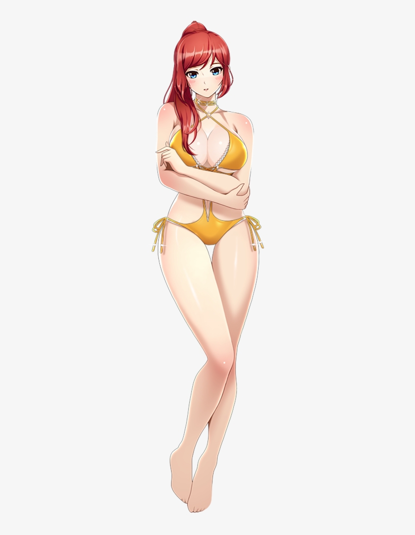 Nancy Gold Ring Swimsuit - Anime Swimsuit Png, transparent png