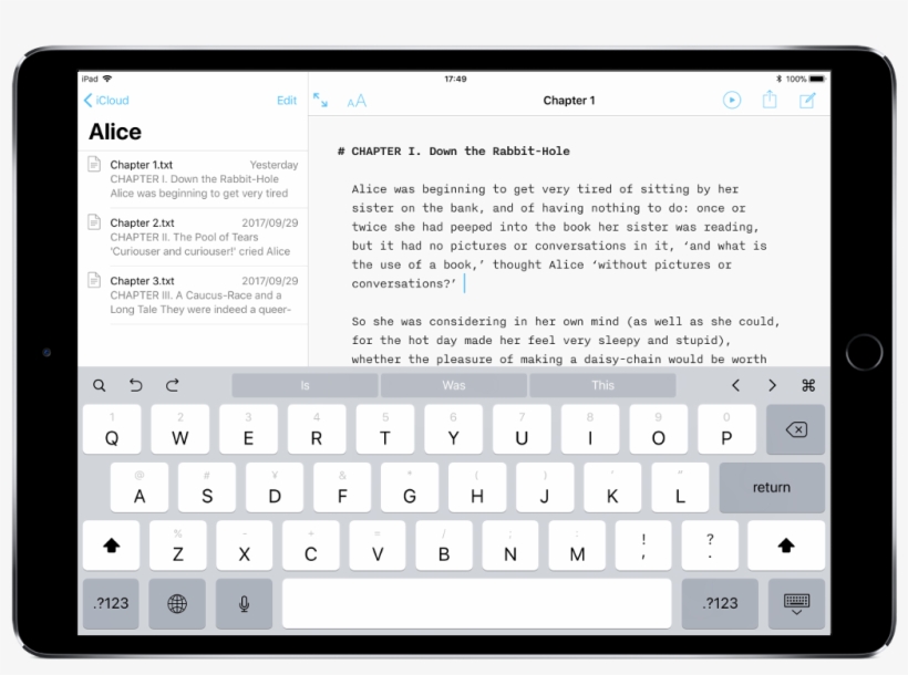 The Library Has Been Built With Ipad In Mind Too - Ios 11 Ipad Keyboard, transparent png