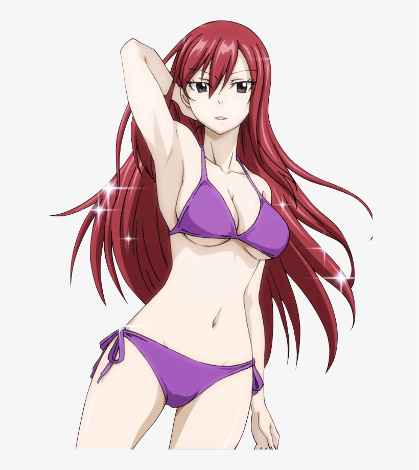 Erza Is Shining In Her Purple Bikini Fairy Tail - Fairy Tail Erza Bikini, transparent png