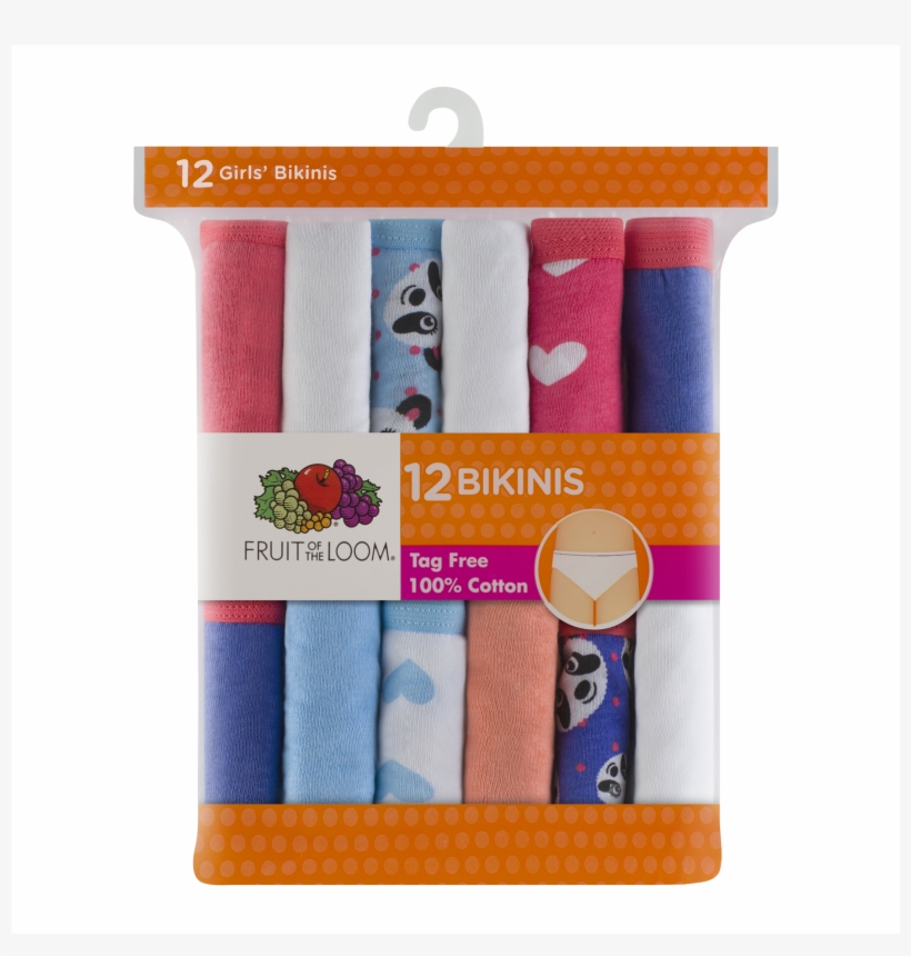 Girls' 12 Pack Assorted Bikini Assorted - Fruit Of The Loom, transparent png