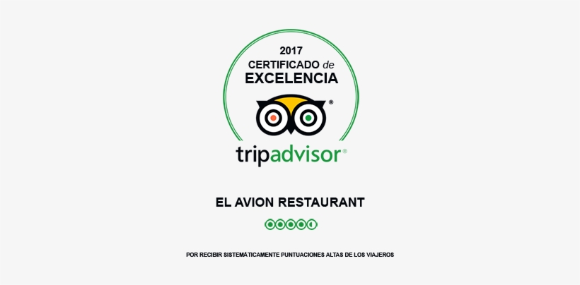El Mundialmente Famoso Restaurante/bar El Avión Es - 2018 Certificate Of Excellence Trip Advisor, transparent png