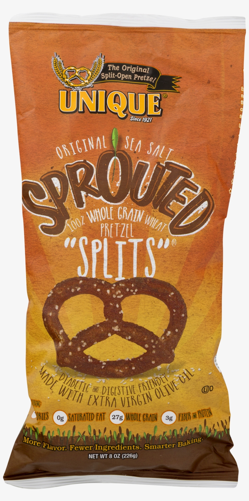Sprouted 100% Whole Grain Wheat Pretzel - Unique - Sprouted 100 Whole Grain Pretzel Splits Original, transparent png
